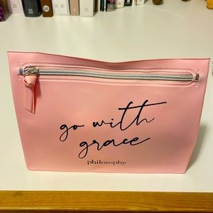Philosophy new pink cosmetic pouch
